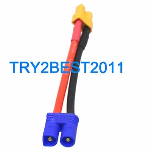 EC2 male to XT30 female Connector Adapter Cable 18AWG 5CM Wire for LiPo - Picture 1 of 1