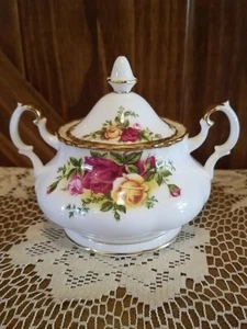 Royal Albert Old Country Roses Bone China Sugar Bowl w/Lid 1962 UNUSED Minty! - Picture 1 of 12