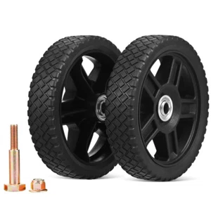 2 Pcs Lawnmower Wheels Garbage Can Replacement Chicken Tractor Kit - Picture 1 of 11