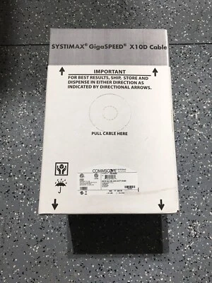 Commscope Systimax GigaSPEED X10D 2091B Cat 6a U/UTP Cable 1000ft Black - New - Image 1 of 4