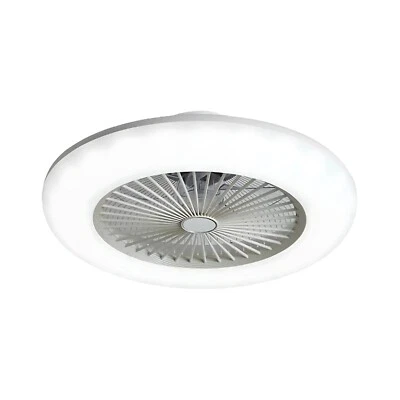 VENTILATORE DA SOFFITTO E PLAFONIERA 62W LAMPADARIO LED 3 PALE TELECOMANDO TIMER - Immagine 1 di 4