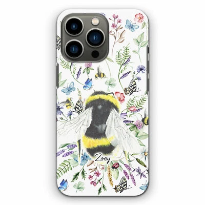 Funda de teléfono personalizada para Motorola/OnePlus 6,7,8 inicial flor abeja cubierta dura Foto 1 de 4