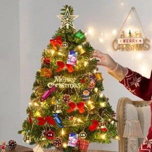 50cm Christmas Tree Set Christmas Decor With Lights Desktop Mini Christmas Tree - Picture 1 of 8