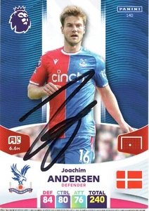 JOACHIM ANDERSEN SIGNED CRYSTAL PALACE 2024 ADRENALYN XL TRADING CARD+COA - Picture 1 of 1