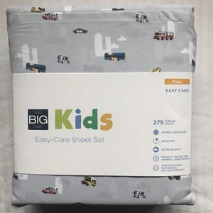 Big One KOMPLETT Fahrzeuge 4-teiliges Lakenset pflegeleicht Autos LKW Bus Druck Baumwolle Poly - Bild 1 von 12