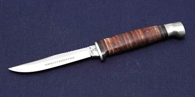 CASE 00303 M3F SSP Cuero 1988 Acero Inoxidable 78mm Funda Cuero Vitage Foto 1 de 4