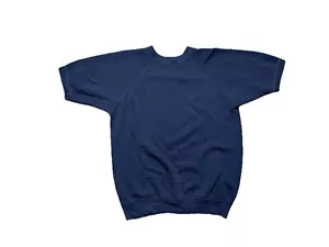 Vtg Sportswear Of Creslan & Cotton Short Sleeve Sweatshirt Medium 60s Blank 50s - Picture 1 of 4