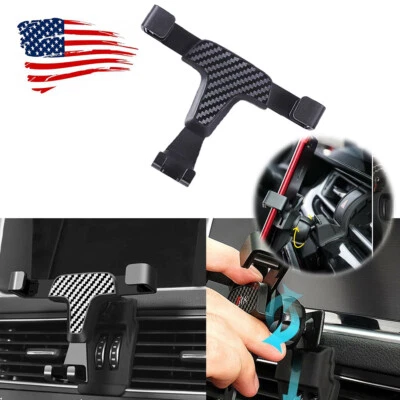 Carbon Fiber Look Car Air Vent Cell Phone Cup Mount Holder For 2012-2018 Audi Q5 - Image 1 of 4