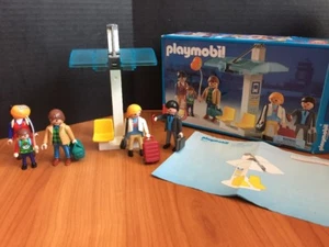 Playmobil 3171 Complete Airport Terminal Bus Stop Waiting For Shuttle 2002 Box - Picture 1 of 12