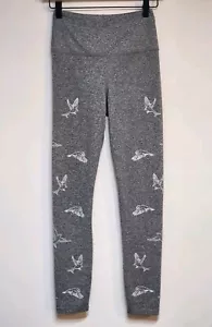 Daily Practice Anthropologie Leggings Größe Small grau weiß Nachtigallenmuster - Bild 1 von 11