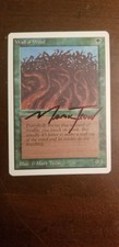 Wall of Wood  Unlimited Ed Signed by Mark Tedin Magic the Gathering
