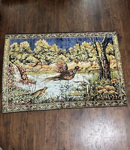 Alfombra de pared de colección faisán pájaro tapiz Italia bosque otoño árbol granja italiana - Imagen 1 de 11