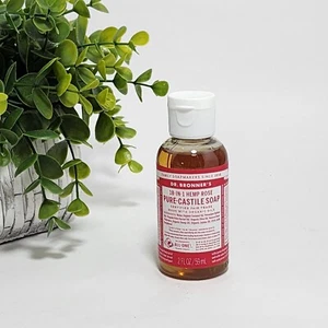 Dr. Bronner’s Pure-Castile Soap ~ 18 in 1 Hemp Rose ~ 2 fl oz / 59 mL - Picture 1 of 3