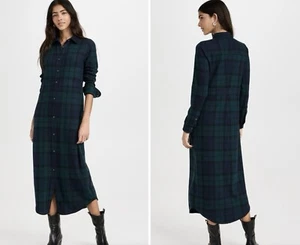 FAHERTY Legend Sweater Maxi Dress Blackwatch Plaid Med - Picture 1 of 9
