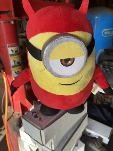 Minions STUART Red Devil Plush Musical Waddler Doll Side Stepper Gemmy Toy - Picture 1 of 4