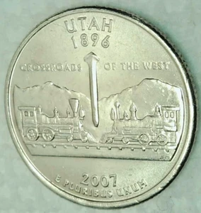 2007 P Utah State ~ Washington Statehood Quarter ~ CR-182 - Picture 1 of 3