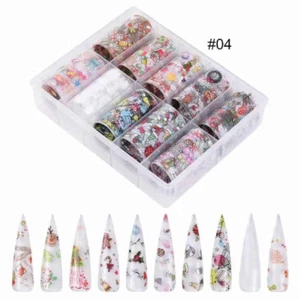 AkakaUS - Colorful Christmas Nail Foil Transfer Sticker Tips Foil DIY Decoration - Picture 1 of 7