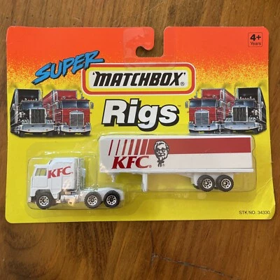 Matchbox Super Rigs KFC Carded Tractor Trailer Diecast 1994 STK No. 34330 White - Image 1 of 4
