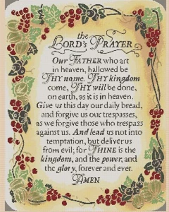 The Lords Prayer - no. 4 Cross stitch chart Flowerpower37-uk - Picture 1 of 1
