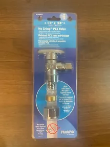 6 PCS 1/2" PUSH FIT X 3/8" OD COMPRESSION ANGLE VALVE, 1/4 QUARTER TURN - Picture 1 of 4