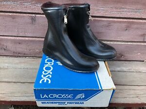 VTG LACROSSE BOYS OVERSHOE RUBBER BOOTS YOUTH SIZE 6 W BOX MADE IN USA 