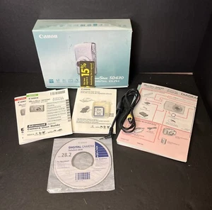 Canon PowerShot SD 630 ELPH Box, Manuals, Cord NO CAMERA - Picture 1 of 3