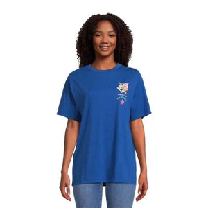 Tom & Jerry Juniors Graphic Embroidery T-Shirt, Size L (11-13) Color Blue - Picture 1 of 6