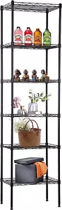 6 Tier Wire Shelving 17L X 12W X 64H Pantry Shelves Storage Rack Shelving Units - Picture 1 of 7