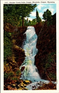 Garden Creek Falls Casper Mountain Casper Wyoming Postcard - Picture 1 of 2