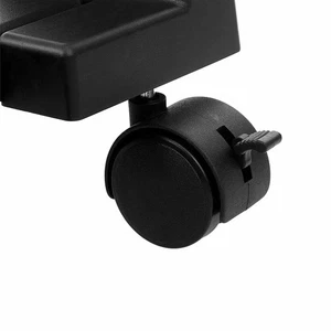 Schwarz Mobile Desktop Computer Bodenständer Rollräder Verstellbare Breite KUI - Afbeelding 1 van 11