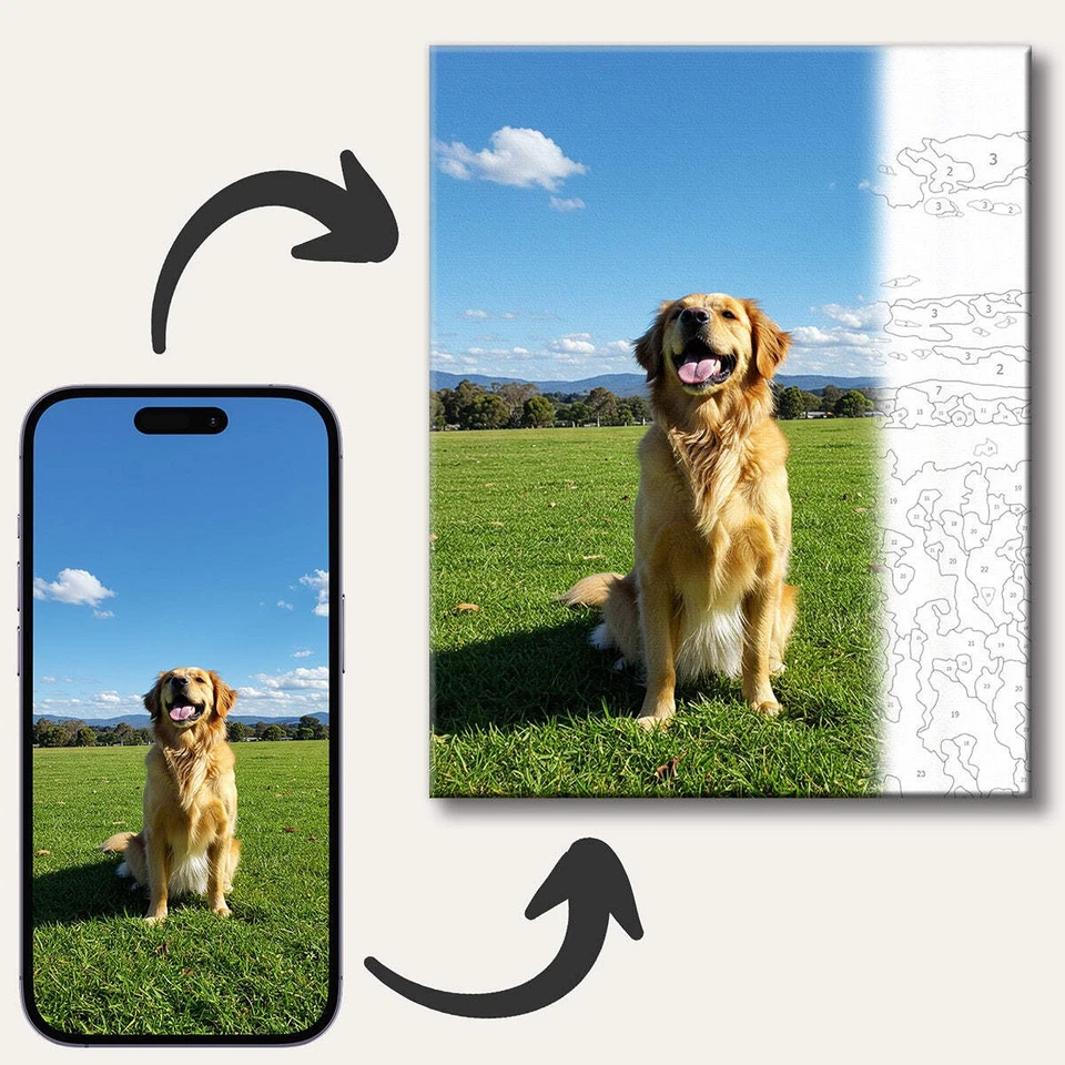 Paint by Number Custom Kit - Personalised Paint Kit - image 1 of 4