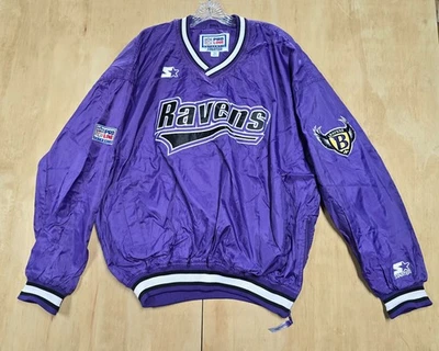 Vintage Starter Baltimore Ravens Windbreaker Lightweight Jacket Pullover XL - Image 1 of 4