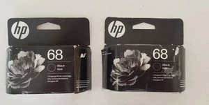 2 HP 7FP21TN 68 Black Original Ink Cartridges - Expires 5/26 - Afbeelding 1 van 11