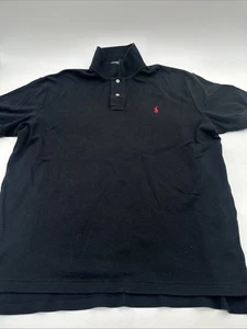 Ralph Lauren Polo Shirt Men Large Embroidered Logo Black ..#32752 - Picture 1 of 7