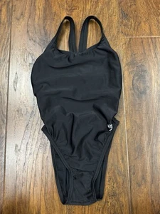 Speedo Women’s Swimsuit One Piece Pro LT Super Pro Solid Team Black Sz 26 NWT - Picture 1 of 8