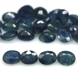 9.48 CT. Heated 26Pcs Blue Sapphire Madagascar Oval - Picture 1 of 4