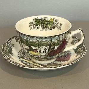 Johnson Bros Friendly Village Ice House Tasse & Untertasse - Bild 1 von 10