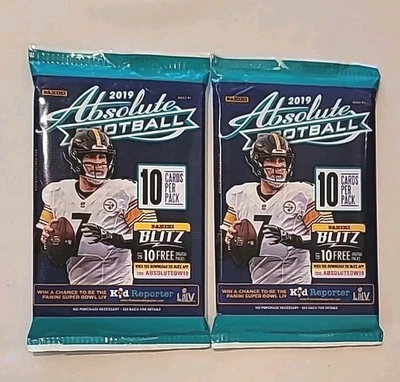 2019 Absolute Football (2) 8 Card Packs = 16 cards - See Checklist within Lot - Image 1 of 2