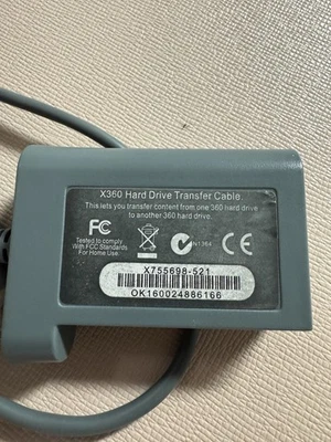 Cable de transferencia de disco duro Xbox 360 marca Microsoft oficial OEM genuino Foto 1 de 2