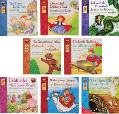 8 Libros Conjunto bilingüe (Ingles - Español) de libros de cuentos clásicos  - Imagen 1 de 4