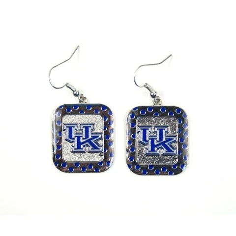 Kentucky Wildcats NCAA Polka Dot Style Dangle Earrings Cover