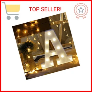 LED Marquee Letter Lights Sign A 26 Alphabet Light Up Letters Sign for Night Lig - Picture 1 of 2