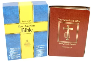 Saint Joseph Edition New American Bible Illustrated Leather Gold Gilt - Medium - Imagen 1 de 6