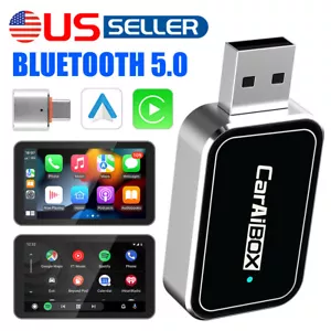 USB Wireless CarPlay Adapter Dongle AI BOX For Apple iOS Car Navi Type-C Port~ - Picture 1 of 12