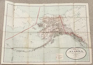Antique 1909 Alaska Territory MAP Department of the Interior - Picture 1 of 4