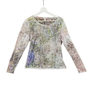 Sundance Burnout Breathable Long Sleeve Top Abstract Art Multicolor Womens L - Picture 1 of 8