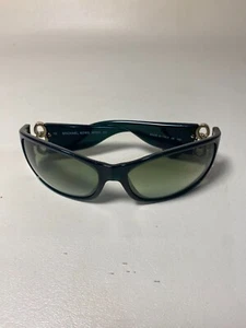 MICHAEL KORS MKS531 315 Black Plastic Rectangular Wrap Women's Sunglasses Italy - Picture 1 of 8