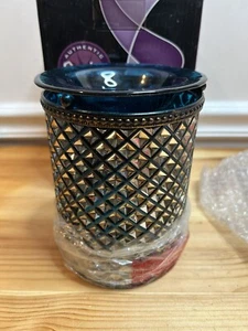 Scentsy Blue Diamond Shade Wax Melter Lampshade Collection In Box No Base - Picture 1 of 9