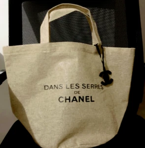 Chanel Beaute GWP Gift Jute Fiber Shopping Bag Authentic