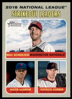 2019 Topps Heritage #71 Scherzer deGrom Corbin - Image 1 of 2